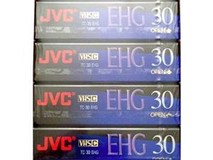 jvc ehg extra high grade compact 30 vhs c 4 pack