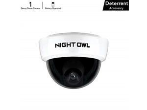 night owl decoy dome camera with flashing led deterrent light and security sticker night owl decoy dome camera with flashing led deterrent light and security sticker