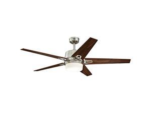 westinghouse lighting 7204600, remote control included zephyr 56inch brushed nickel indoor ceiling fan, dimmable led light kit with opal frosted glass