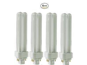 4 pack cfl bulbs direct generic replacement for panasonic fds18e35/4 18w 3500k double tube, 4 pin g24q2 base, compact fluorescent light bulbs