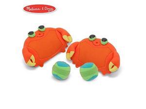 melissa & doug sunny patch clicker crab toss and grip catching game with 2 balls