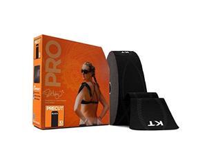 kt tape pro synthetic elastic kinesiology therapeutic tape, jumbo 150 precut 10 inch strips, black kt tape pro synthetic elastic kinesiology therapeutic tape, jumbo 150 precut 10 inch strips, black