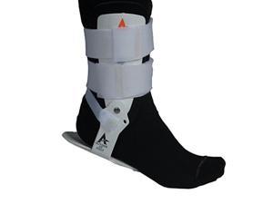 active ankle t1 rigid ankle brace for injured ankle protection and sprain support, l, white