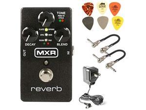mxr m300 reverb analog guitar effects pedal bundle with 2 mxr patch cables, 6 dunlop picks, and 9v power supply mxr m300 reverb analog guitar effects pedal bundle with 2 mxr patch cables, 6 dunlop picks, and 9v power supply