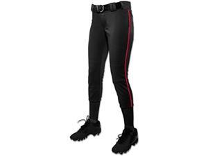 champro women's tournament fastpitch pant with piping black/scarlet small champro women's tournament fastpitch pant with piping black/scarlet small