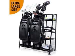 milliard golf organizer  extra large size  fit 2 golf bags and other golfing equipment and accessories in this handy storage rack  great gift item