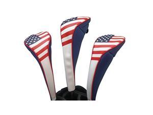 majek usa patriot golf zipper head covers driver 1 3 5 fairway woods headcovers u.s.a neoprene style patriotic driver fits all fairway clubs and drivers up to 460cc