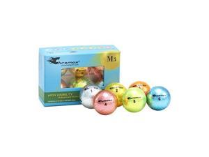 chromax metallic m5 colored mixed golf balls pack of 6, assorted