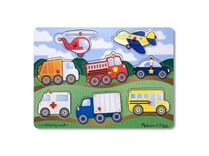 melissa & doug vehicles wooden peg puzzle colorful vehicles artwork, extrathick wooden construction, 8piece, 15.5" h x 11.2" w x 1.6" l melissa & doug vehicles wooden peg puzzle colorful vehicles artwork, extrathick wooden construction, 8piece, 15.5" h x 11.2" w x 1.6" l