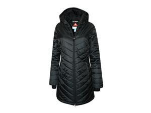 columbia womens morning light ii omni heat long jacket coat puffer, black xs columbia womens morning light ii omni heat long jacket coat puffer, black xs