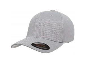 flexfit 6577cd athletic cool and dry pique mesh cap  osfa silver