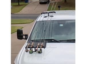 tight line enterprises magnetic fishing rod racks for vehicle truck or suv with ferrous metal hood and roof