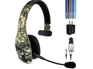 blueparrott b450xt noise canceling bluetooth headset mossy oak with ac power supply bundle with blucoil car charger with micro usb cable, usb wall adapter and 5pack of reusable cable ties blueparrott b450xt noise canceling bluetooth headset mossy oak with ac power supply bundle with blucoil car charger with micro usb cable, usb wall adapter and 5pack of reusable cable ties