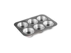 nordic ware 42990 naturals ovenware compact muffin pan, silver