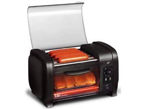 elite cuisine ehd051b hot dog toaster oven, 30min timer, stainless steel heat rollers bake & crumb tray, world series baseball, 4 bun capacity, black elite cuisine ehd051b hot dog toaster oven, 30min timer, stainless steel heat rollers bake & crumb tray, world series baseball, 4 bun capacity, black