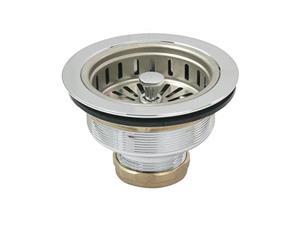 everflow 7513 heavy duty kitchen sink 31/2 inch stainless steel drain assembly with strainer basket kohler style stopper,