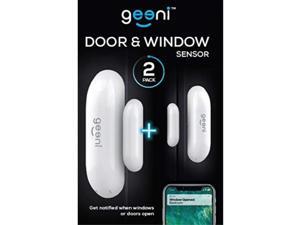 Geeni Smart Door and Window Sensors, White, 2-Pack – No Hub Required – Wireless Design, Instant Alerts, Requires 2.4 GHz Wi-Fi Geeni Smart Door and Window Sensors, White, 2-Pack – No Hub Required – Wireless Design, Instant Alerts, Requires 2.4 GHz Wi-Fi