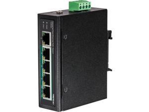 TRENDnet 5-Port Industrial Fast Ethernet PoE+ DIN-Rail Switch TRENDnet 5-Port Industrial Fast Ethernet PoE+ DIN-Rail Switch