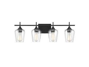savoy house 840304bk octave 4light bathroom vanity light in a black finish with clear glass 29" w x 9" h savoy house 840304bk octave 4light bathroom vanity light in a black finish with clear glass 29" w x 9" h