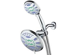 AquaStar 6 Setting Hand Shower with Microban Antimicrobial Anti-Clog Jets W Hose 