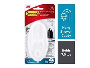 command bath19es caddy hanger, 7.5pound capacity, 7.5 lb, frosted command bath19es caddy hanger, 7.5pound capacity, 7.5 lb, frosted