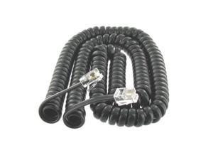 leegoal coiled telephone phone handset cable cord,black