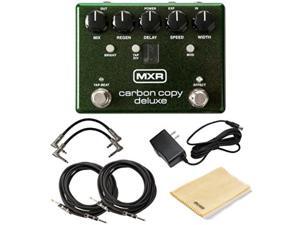 mxr m292 carbon copy deluxe analog delay pedal bundle w/4 cables, 9v power supply, and dunlop polishing cloth mxr m292 carbon copy deluxe analog delay pedal bundle w/4 cables, 9v power supply, and dunlop polishing cloth