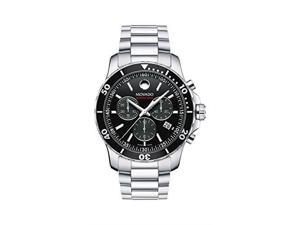 movado men's series 800 sport chronograph watch with printed index dial, black/silver/grey 2600142