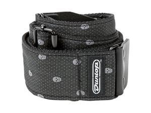 dunlop jacquard grey skull guitar strap d6707 dunlop jacquard grey skull guitar strap d6707