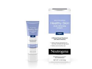 neutrogena healthy skin anti wrinkle retinol cream with vitamin e and vitamin b5  night moisturizer with retinol, vitamin e, vitamin b5, glycerin, 1.4 oz