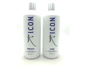 icon drench shampoo 33.8oz + free conditioner 33.8oz combo set by usa