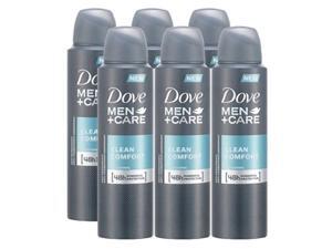 dove men + care clean comfort spray, international version, 150ml 6 pack dove men + care clean comfort spray, international version, 150ml 6 pack
