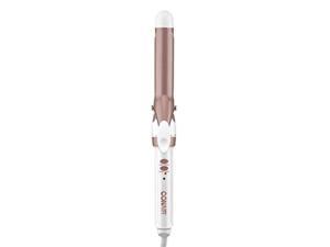 conair double ceramic curling iron, 1inch curling iron, white/rose gold
