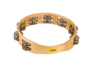 cp390 10" wood tambourine, headless, double row jingles cp390 10" wood tambourine, headless, double row jingles