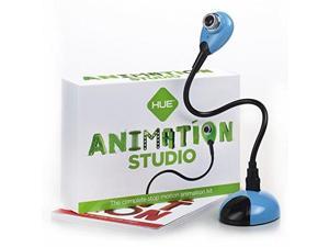 hue animation studio (blue) for windows pcs and apple mac os x: complete stop motion animation kit with camera, software and bo