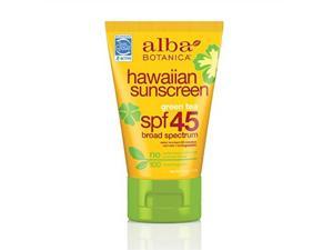 alba botanica green tea hawaiian spf 45 sunscreen, 4 oz.