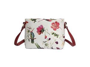 XB02-PEO Signare Tapestry Navy /& Pink Women/’s Satchel Cross body Purse Bag with Adjustable Strap with Peony Flower