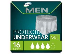 tena incontinence underwear for men, protective, medium/large, 16 count