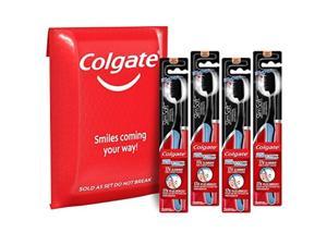 colgate slimsoft flosstip charcoal toothbrush, soft 4 count