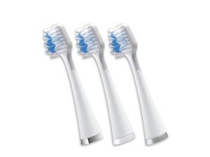 waterpik triple sonic complete care replacement brush heads, white, strb3ww, 3 count