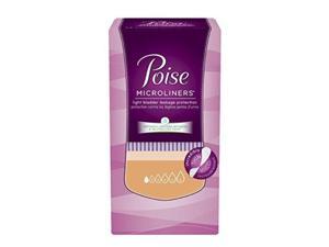 poise microliners, long length  lightest absorbency, 50 count pack of 2