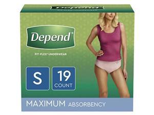 Depend Fit-Flex Underwear for Women Small Maximum Absorbency - 2 pks of 19 ct