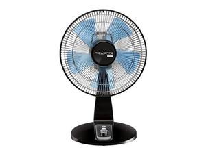 rowenta vu2631 extreme turbo silence 12inch manual table fan, 4speed settings including turbo boost options, black