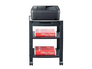 mind reader 3shelf printer cart, stand with wheels, drawer, cord management, black mind reader 3shelf printer cart, stand with wheels, drawer, cord management, black