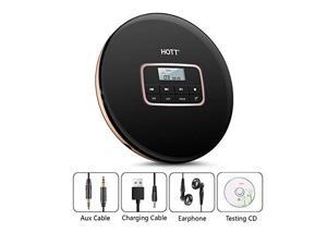 portable cd player, hott cd511 personal small walkman cd disc player, with electronic antiskip antishock protection black portable cd player, hott cd511 personal small walkman cd disc player, with electronic antiskip antishock protection black