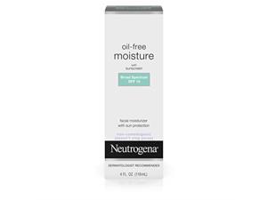 neutrogena oil free daily long lasting facial moisturizer & neck cream  non greasy, oil free moisturizer won't clog pores  spf 15 sunscreen & glycerin, 4 fl. oz