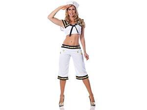 delicious wow matey! sailor costume, white/gold, medium delicious wow matey! sailor costume, white/gold, medium