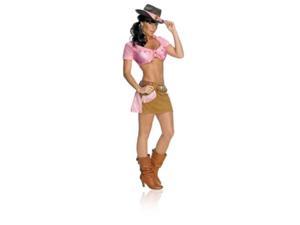 secret wishes women's playboy cowgirl costume, brown/pink, large
