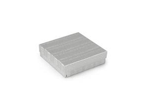 cotton filled silver foil jewelry boxes 3 1/2" x 3 1/2" x 1" #33 10 pcs. cotton filled silver foil jewelry boxes 3 1/2" x 3 1/2" x 1" #33 10 pcs.