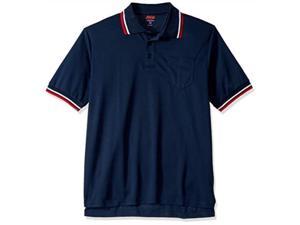 adams usa short sleeve baseball umpire shirt  sized for chest protector, navy